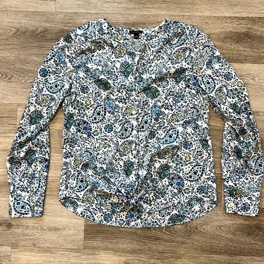 Ann Taylor Tie Waist Blouse
